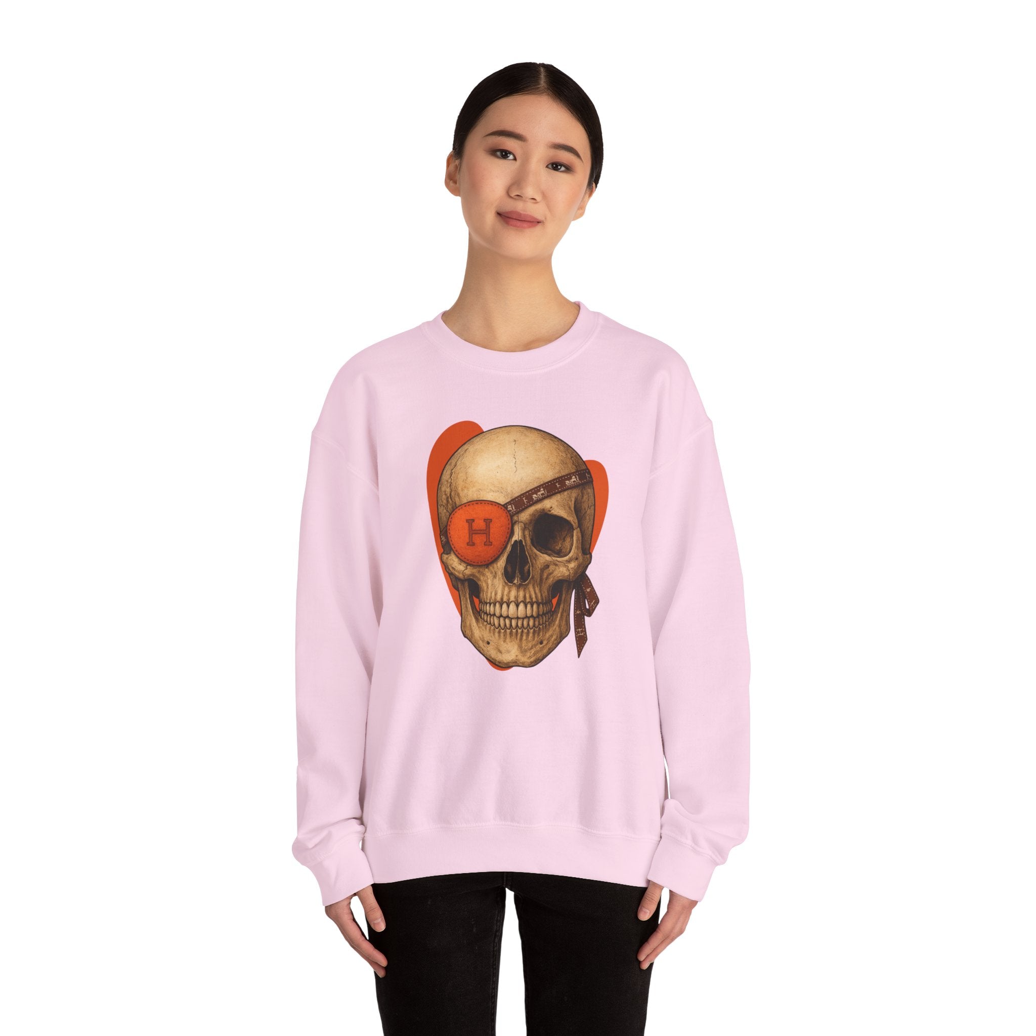 🧡 Haute Pirate Skull – Spooky Luxe Sweatshirt