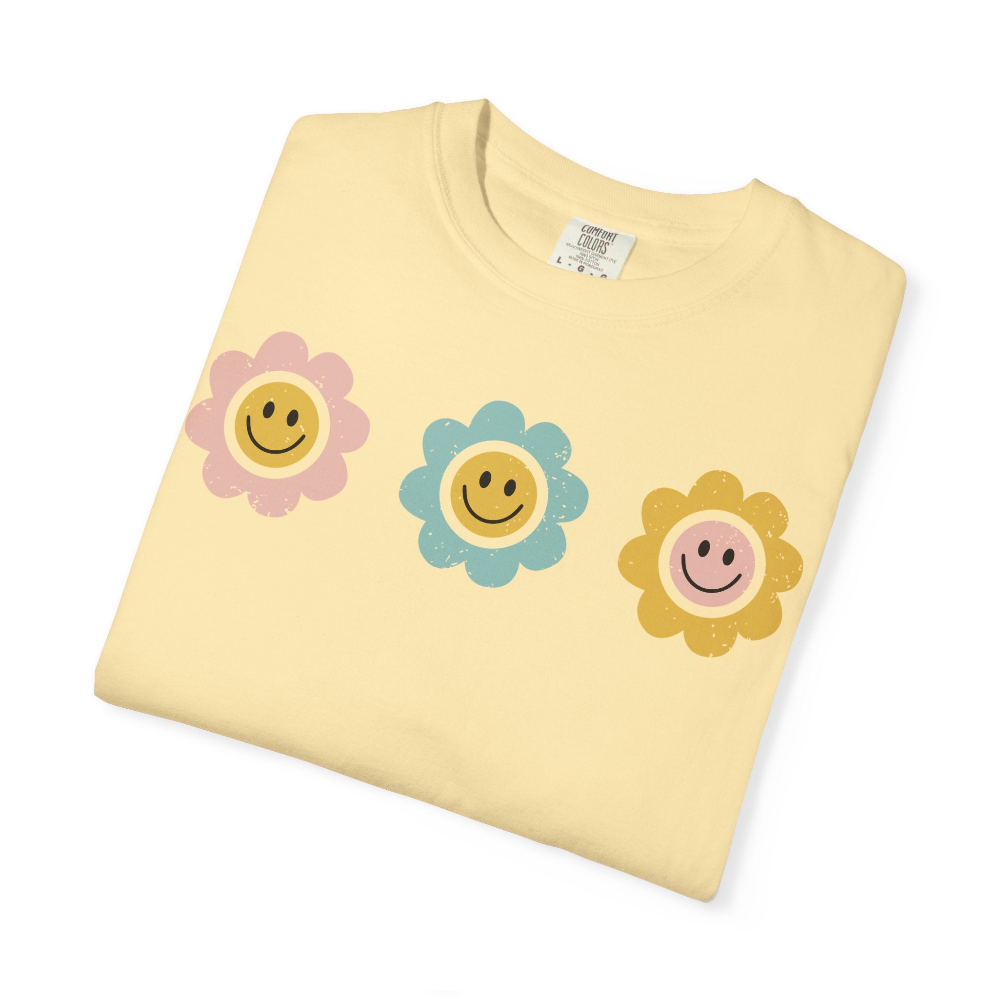 Retro Flower Smiley Face Tee