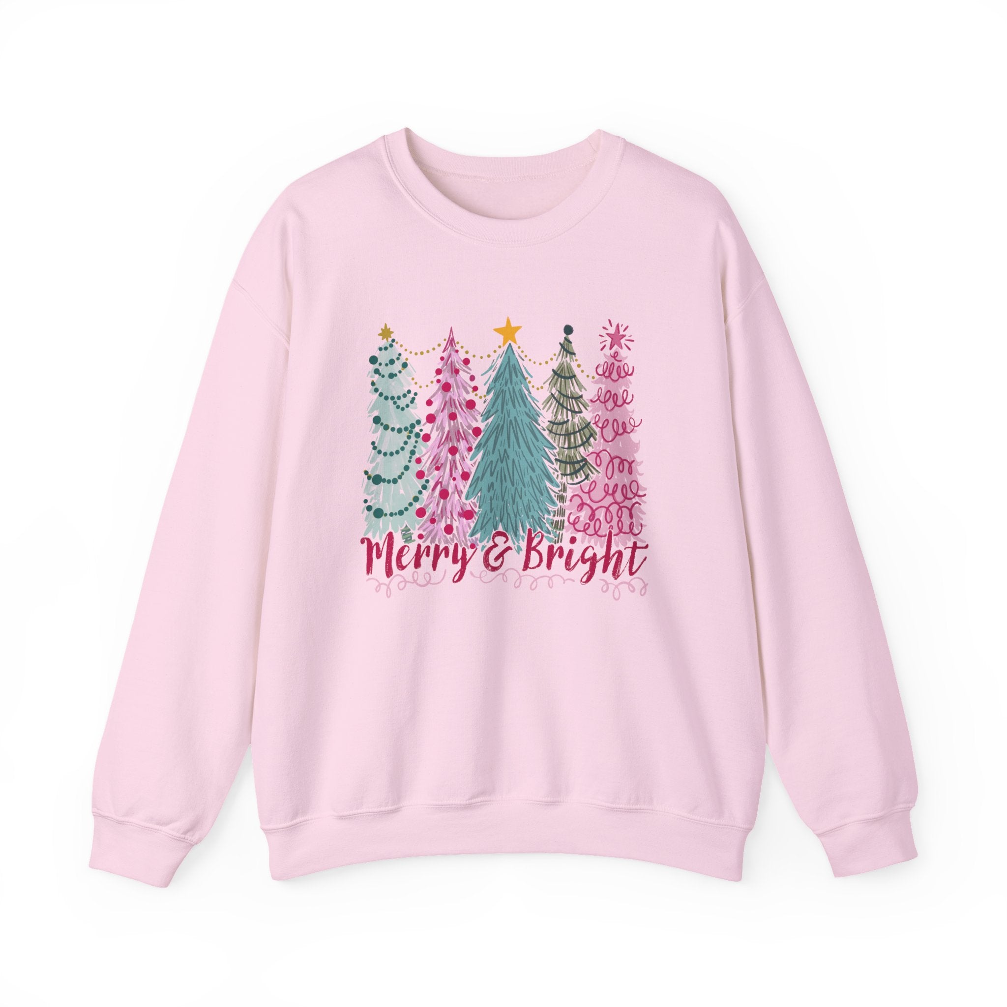 Merry & Bright Christmas Trees Sweatshirt