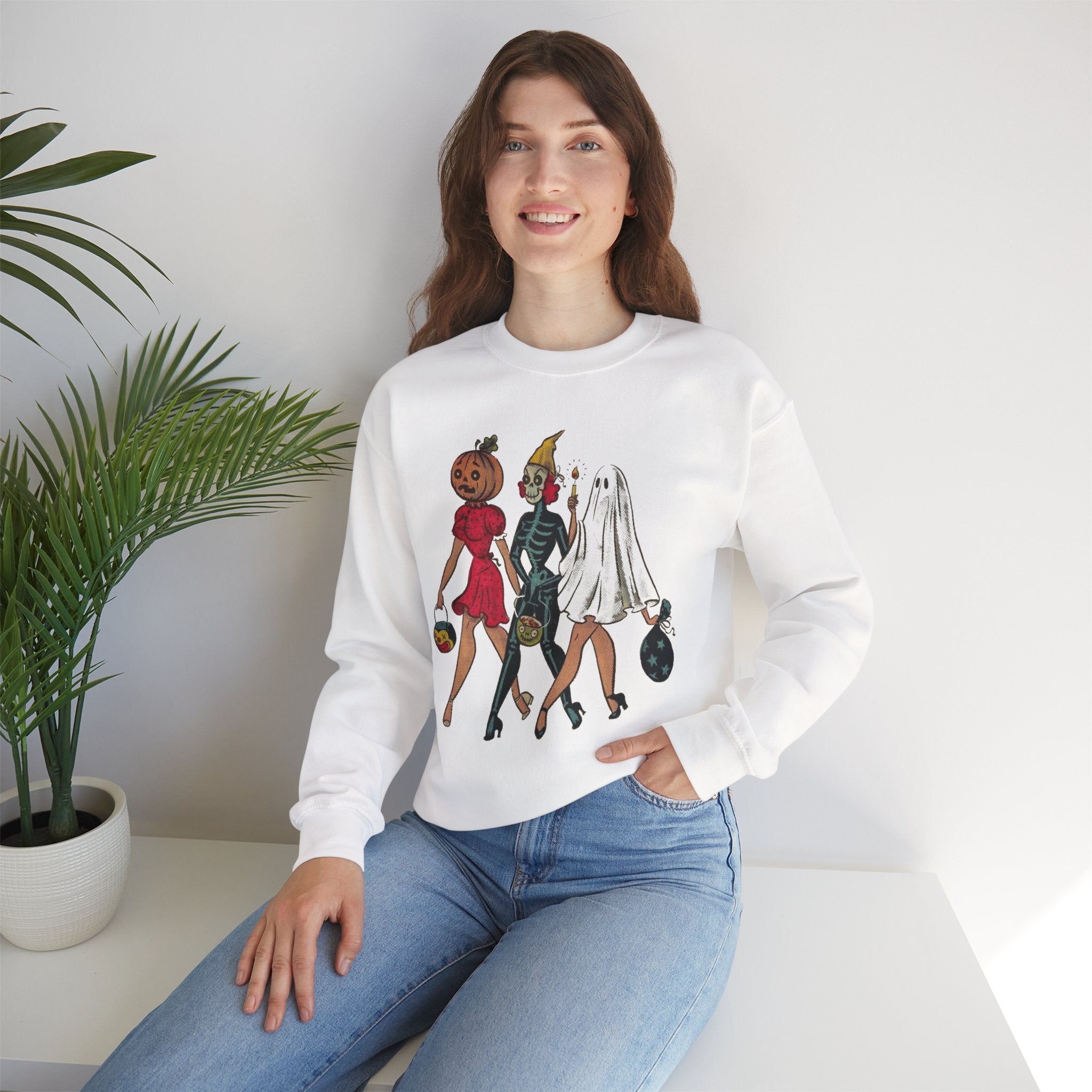 Retro Halloween Girls Sweatshirt