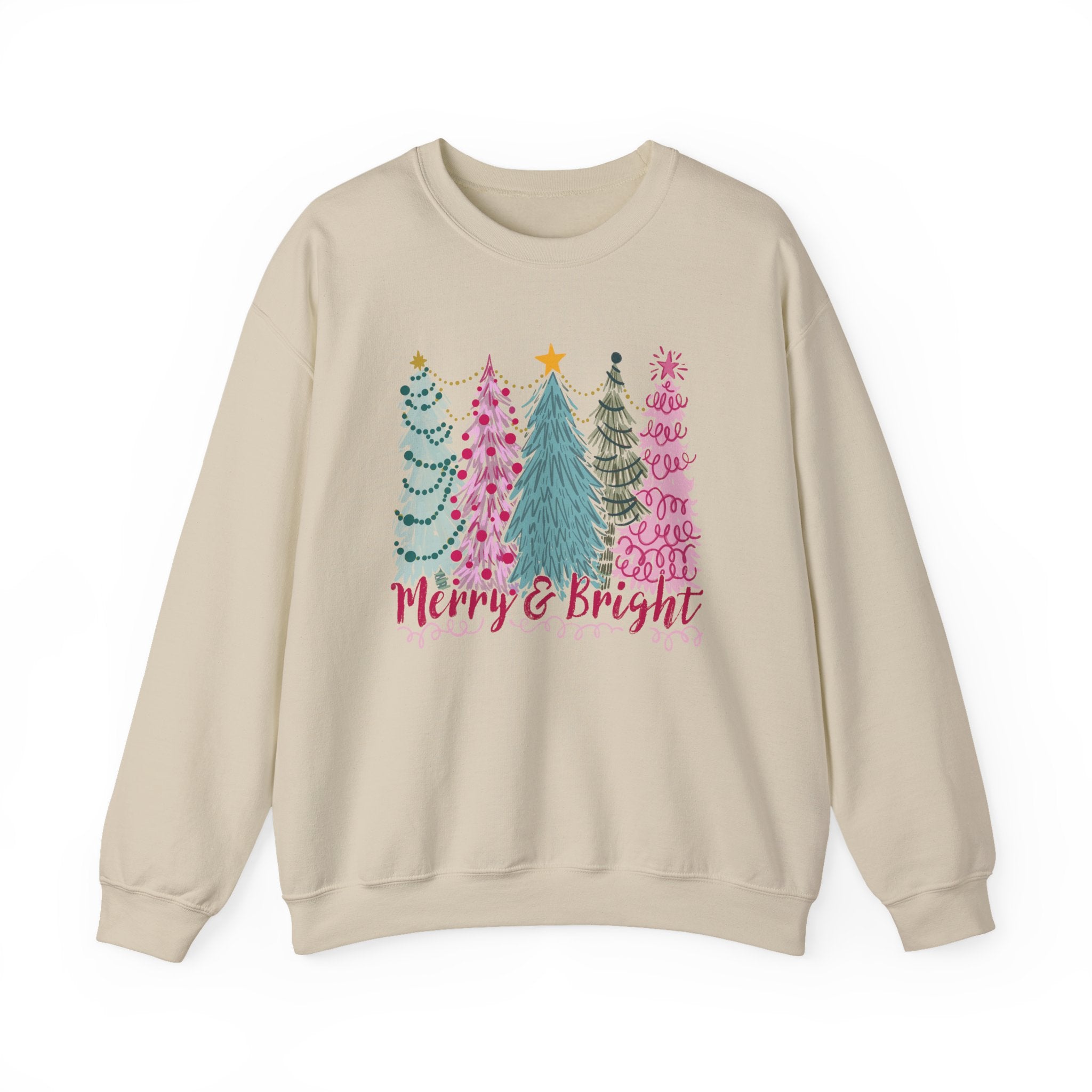 Merry & Bright Christmas Trees Sweatshirt