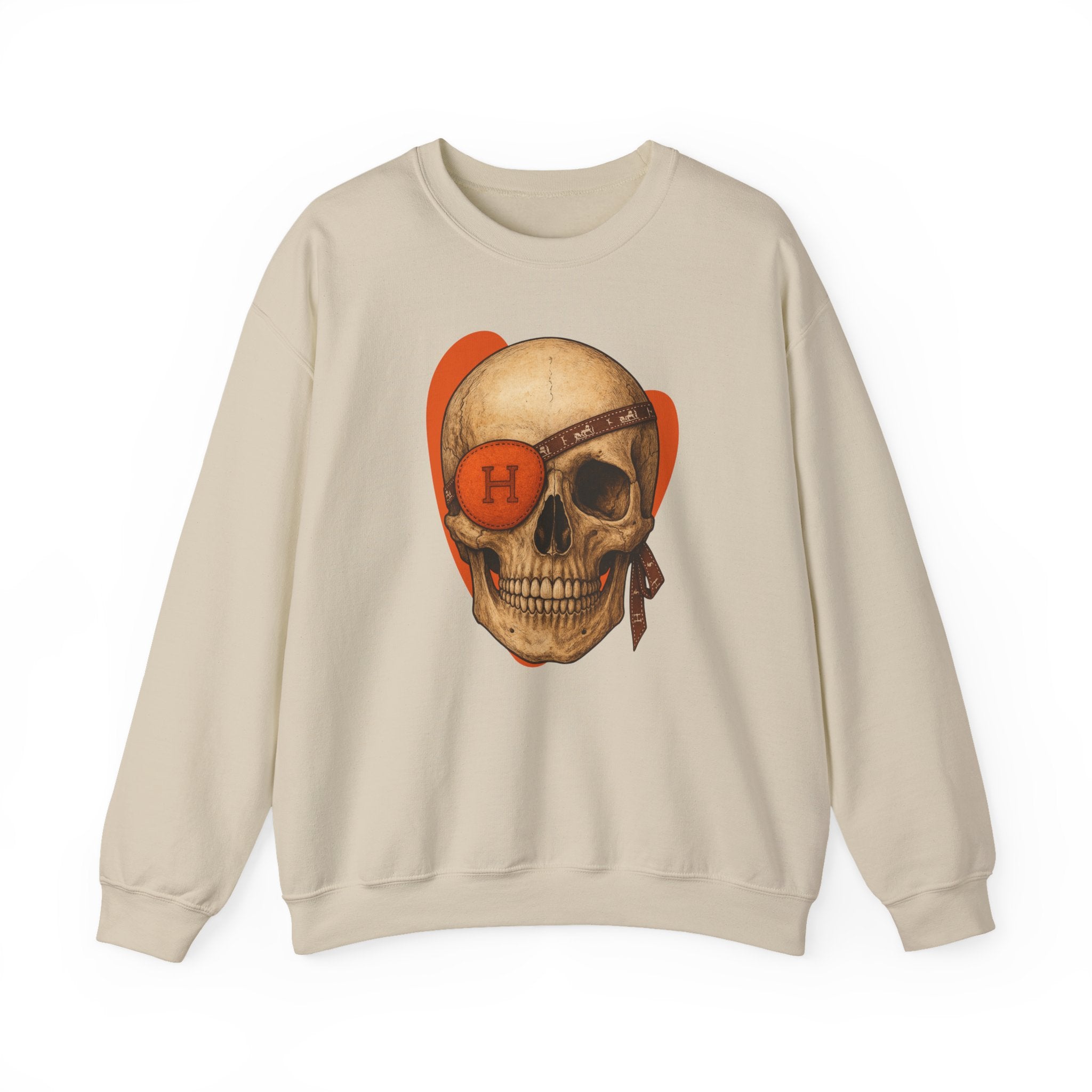 🧡 Haute Pirate Skull – Spooky Luxe Sweatshirt