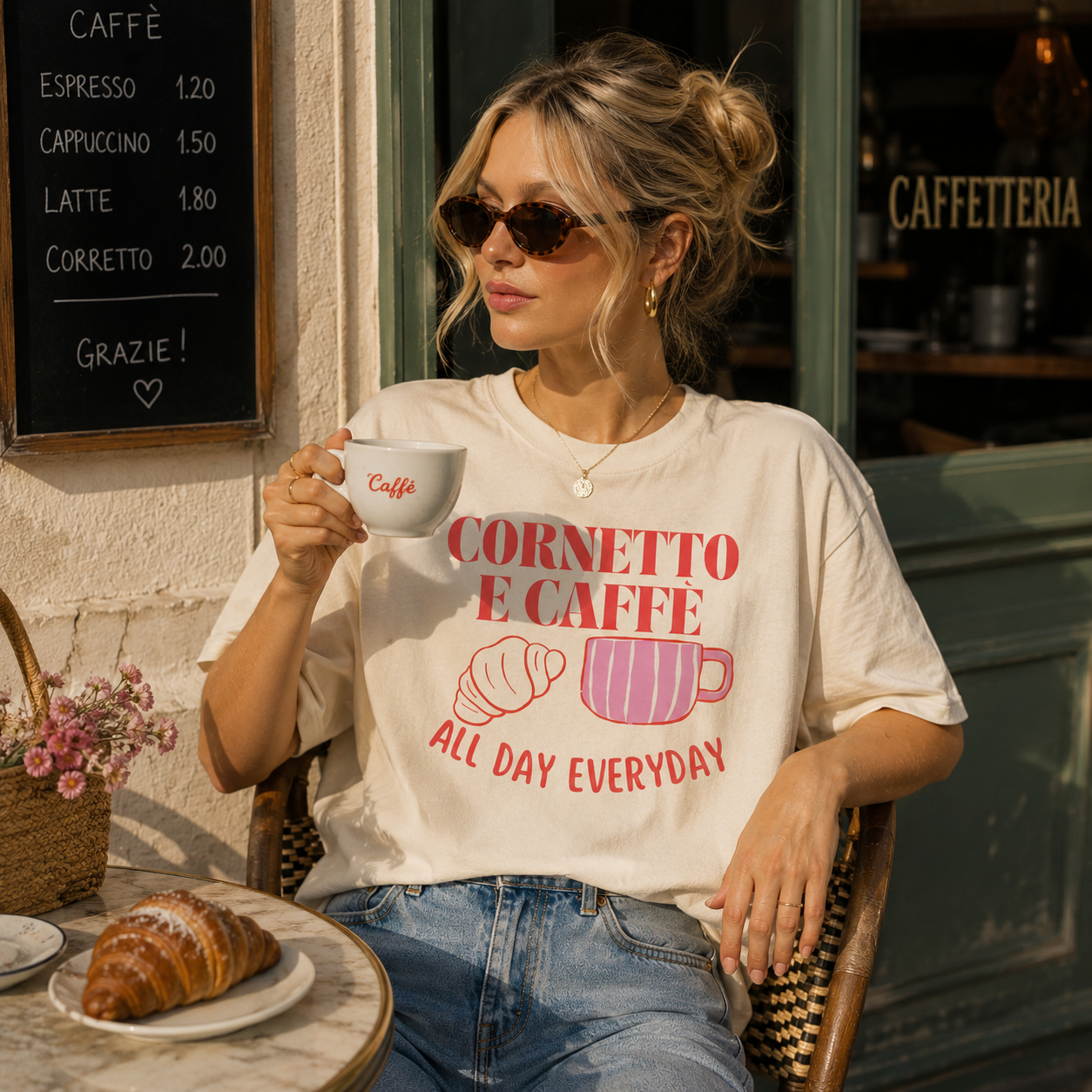 Cornetto & Caffè All Day Tee