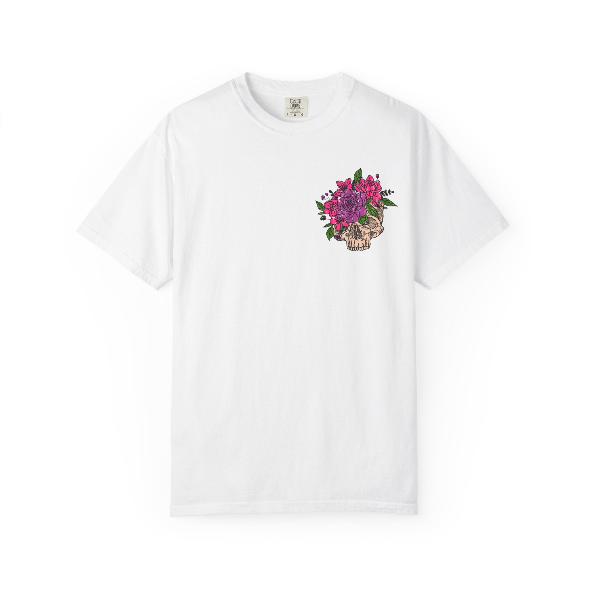 Be Afraid & Do It Anyway – Skull Floral Tee