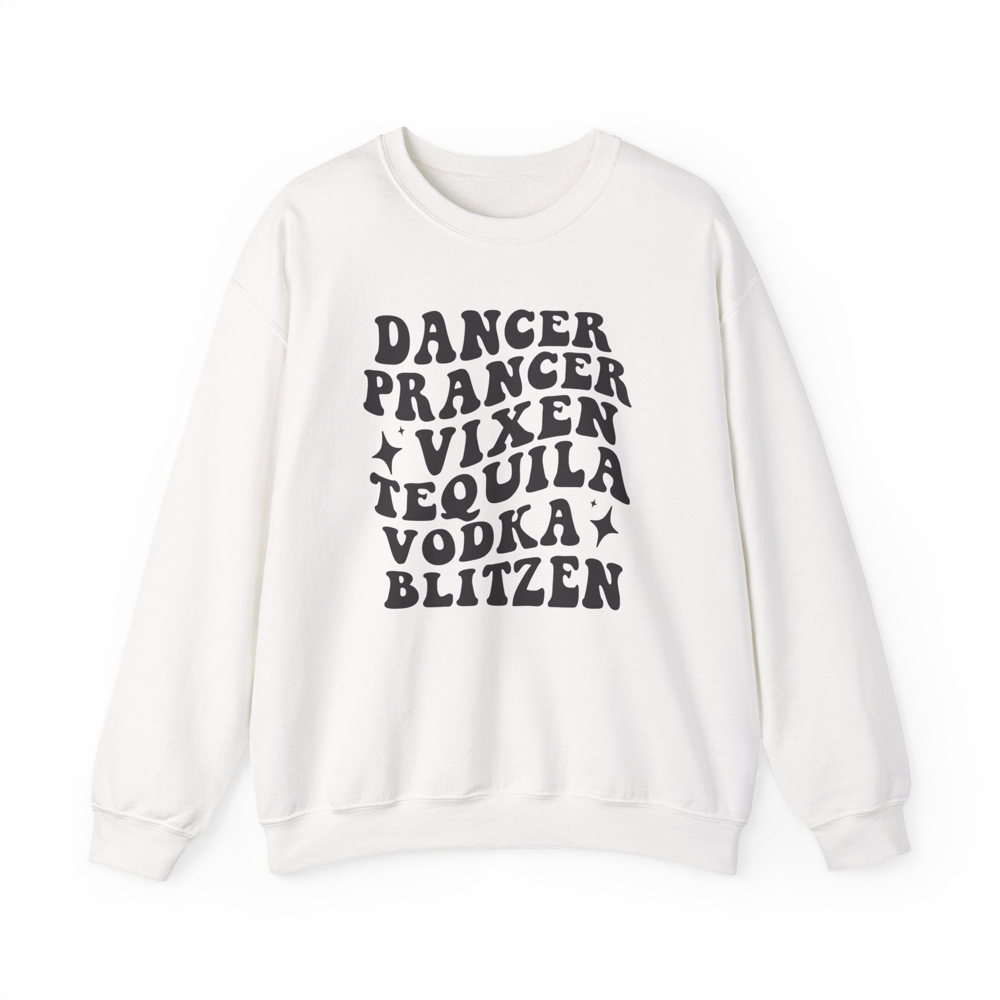 Dancer Prancer Vixen Tequila Vodka Blitzen Holiday Graphic