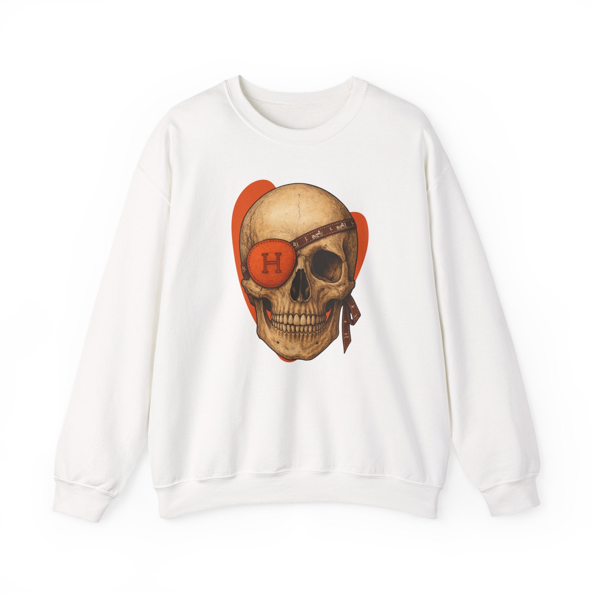 🧡 Haute Pirate Skull – Spooky Luxe Sweatshirt